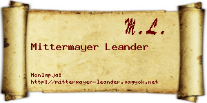 Mittermayer Leander névjegykártya